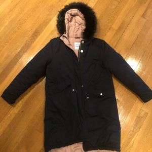 Girls Zara Coat navy blue size 13/14